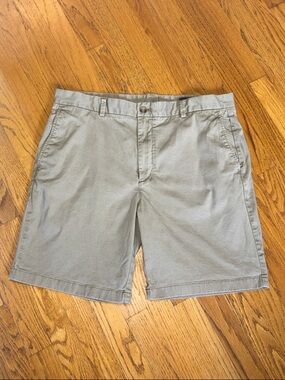-Vineyard Vines Breaker Short w/Logo Stretch Flat Front Tan Khaki Short Size 38